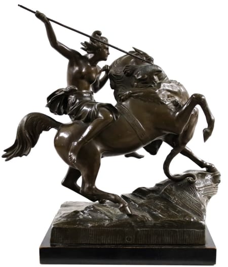 Scuola Francese — Amazzone a cavallo